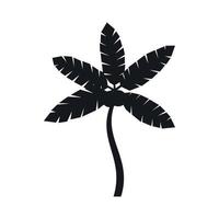 Palme mit Kokosnuss-Symbol, einfacher Stil vektor