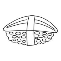 Heißes Sushi-Symbol, Umrissstil vektor