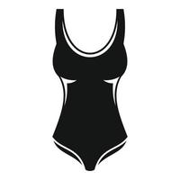 Mädchen-Badeanzug-Ikone, einfacher Stil vektor