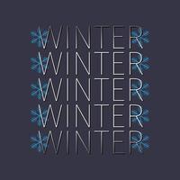 vinter- t-shirt design vektor