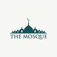 islamische Moschee-Logo-Vektor-Symbol-Vorlage. Pro-Vektor vektor