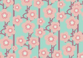 Flache Peach Blossom Pattern vektor