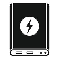 Powerbank-Symbol, einfacher Stil vektor