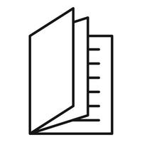 Briefumschlag-Katalog-Symbol, Umrissstil vektor