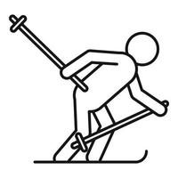 Biathlon-Mann-Symbol, Umrissstil vektor