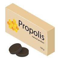 propolis piller ikon, isometrisk stil vektor