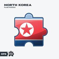 Nordkorea Flaggenrätsel vektor