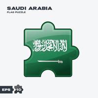 Flaggenrätsel von Saudi-Arabien vektor