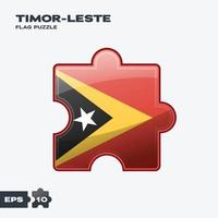 Flaggenrätsel von Timor-Leste vektor