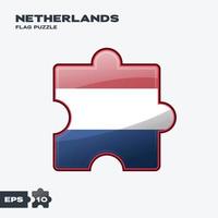 nederländerna flagga pussel vektor