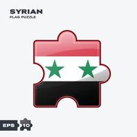 syriansk flagga pussel vektor