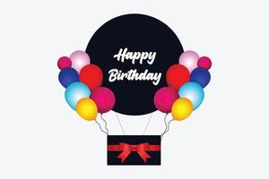 alles gute zum geburtstag einladungskarte mit luftballons design. vektor