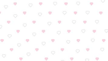 niedliche rosa herzform auf weißer tapetenillustration, perfekt für tapeten, hintergrund, postkarte, hintergrund, banner für ihr design vektor