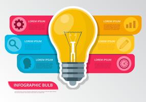 Gratis Bulb Idea Infographic Vector