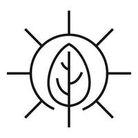 Öko-Solarenergie-Symbol, Umrissstil vektor
