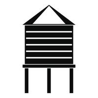 Bauernhof-Wasserturm-Symbol, einfacher Stil vektor
