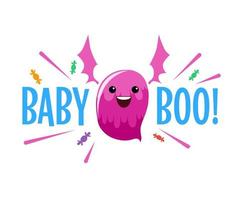 Baby-Boo-Halloween-T-Shirt, Halloween-Familien-T-Shirt, Halloween-Party-T-Shirt, gut für Kleidung, Grußkarten, Poster und Becherdesign. vektor