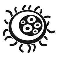 bakterie ikon, enkel stil vektor