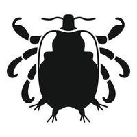 allvarlig mänsklig insekt ikon, enkel stil vektor