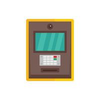 Bankomat ikon, platt stil vektor