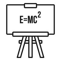 Physikformel-Symbol, Umrissstil vektor