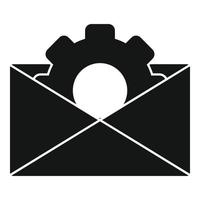Web-Mail-Backlink-Strategie-Symbol, einfacher Stil vektor
