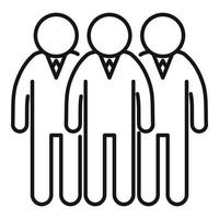 Manager-Office-Gruppensymbol, Umrissstil vektor