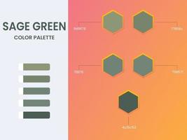 salvia grön färger palett vektor