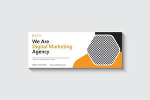 digitales Marketing Facebook-Cover-Banner-Design-Vorlage kostenlos vektor