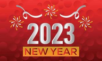 editierbare 2023 Neujahr kostenlose Designvorlage, Neujahrsvorlagendesign vektor