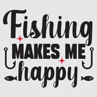 Fischen macht mich glücklich vektor