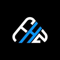 fhz Letter Logo kreatives Design mit Vektorgrafik, fhz einfaches und modernes Logo in runder Dreiecksform. vektor