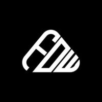 fow Letter Logo kreatives Design mit Vektorgrafik, fow einfaches und modernes Logo in runder Dreiecksform. vektor
