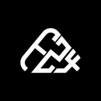 fzx brev logotyp kreativ design med vektor grafisk, fzx enkel och modern logotyp i runda triangel form.