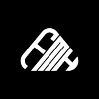 fmh brev logotyp kreativ design med vektor grafisk, fmh enkel och modern logotyp i runda triangel form.