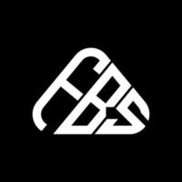 fbs brev logotyp kreativ design med vektor grafisk, fbs enkel och modern logotyp i runda triangel form.