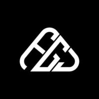 fgj Brief Logo kreatives Design mit Vektorgrafik, fgj einfaches und modernes Logo in runder Dreiecksform. vektor