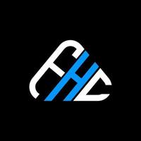 fhc Letter Logo kreatives Design mit Vektorgrafik, fhc einfaches und modernes Logo in runder Dreiecksform. vektor