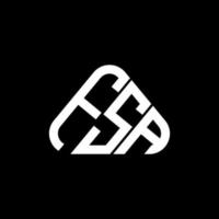 fsa brev logotyp kreativ design med vektor grafisk, fsa enkel och modern logotyp i runda triangel form.
