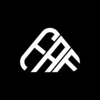 faf letter logo kreatives Design mit Vektorgrafik, faf einfaches und modernes Logo in runder Dreiecksform. vektor