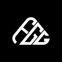fgg Brief Logo kreatives Design mit Vektorgrafik, fgg einfaches und modernes Logo in runder Dreiecksform. vektor