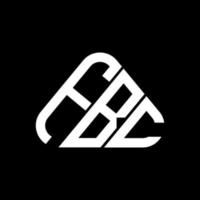 fbc Brief Logo kreatives Design mit Vektorgrafik, fbc einfaches und modernes Logo in runder Dreiecksform. vektor