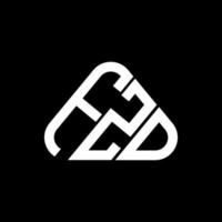 fzd Brief Logo kreatives Design mit Vektorgrafik, fzd einfaches und modernes Logo in runder Dreiecksform. vektor