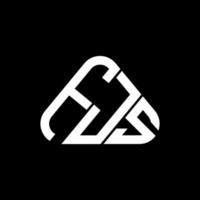 fjs Brief Logo kreatives Design mit Vektorgrafik, fjs einfaches und modernes Logo in runder Dreiecksform. vektor