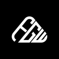 fgw brev logotyp kreativ design med vektor grafisk, fgw enkel och modern logotyp i runda triangel form.