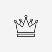 krona, kung, drottning, kunglig ikon vektor isolerat tecken symbol
