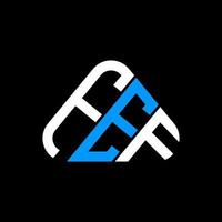 fef letter logo kreatives design mit vektorgrafik, fef einfaches und modernes logo in runder dreieckform. vektor
