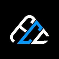 FCC Letter Logo kreatives Design mit Vektorgrafik, FCC einfaches und modernes Logo in runder Dreiecksform. vektor