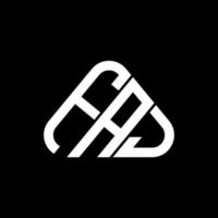 Faj Letter Logo kreatives Design mit Vektorgrafik, faj einfaches und modernes Logo in runder Dreiecksform. vektor
