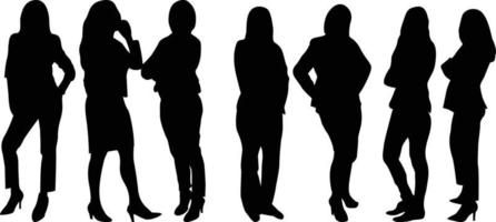 Business-Frauen-Silhouette-Vektor vektor